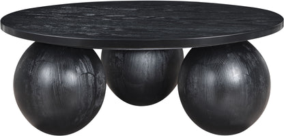 Fitch - Wood Oak Veneer Coffee Table - 3 Legs