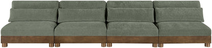 Turin - Chenille Fabric Upholstered Modular Sectional - Green