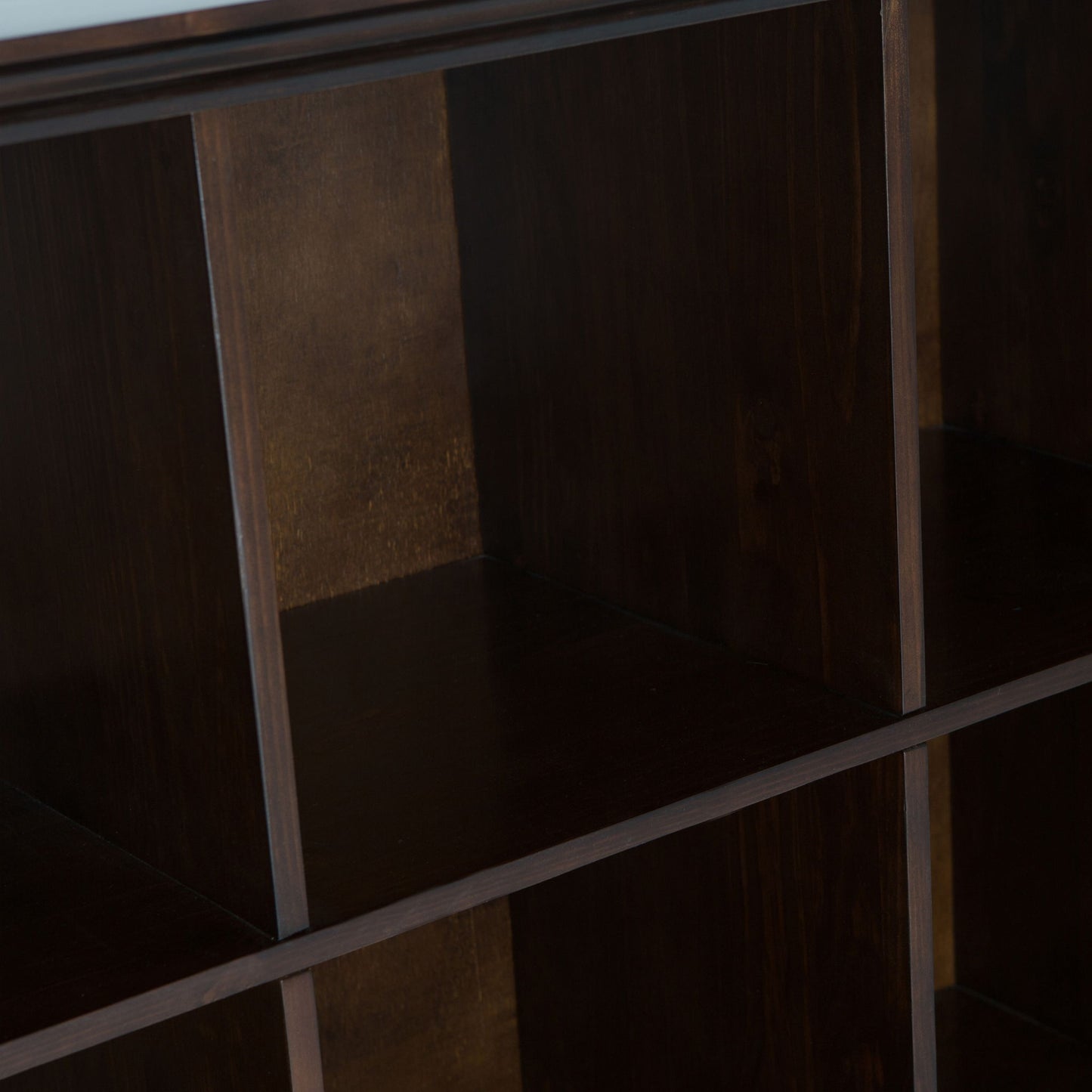Acadian - 8 Cube Storage Sofa Table - Brunette Brown