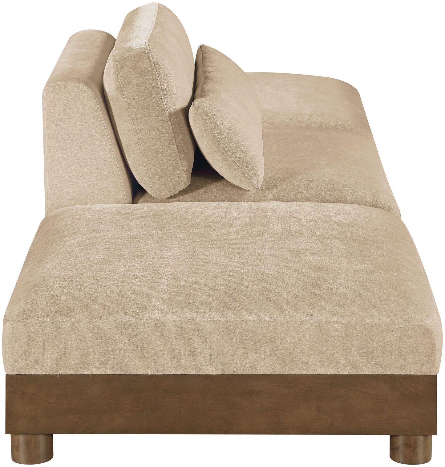 Turin - Chenille Fabric Upholstered Modular Sectional - Beige