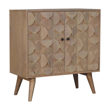 Hourglass Carved Cabinet - Marble