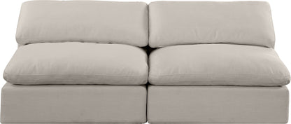 Comfy - Linen Modular Armless Sofa 2 Seats