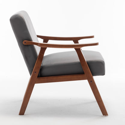 Accent Chair, Classic Mid Century Modern For Extra Seating - Gray