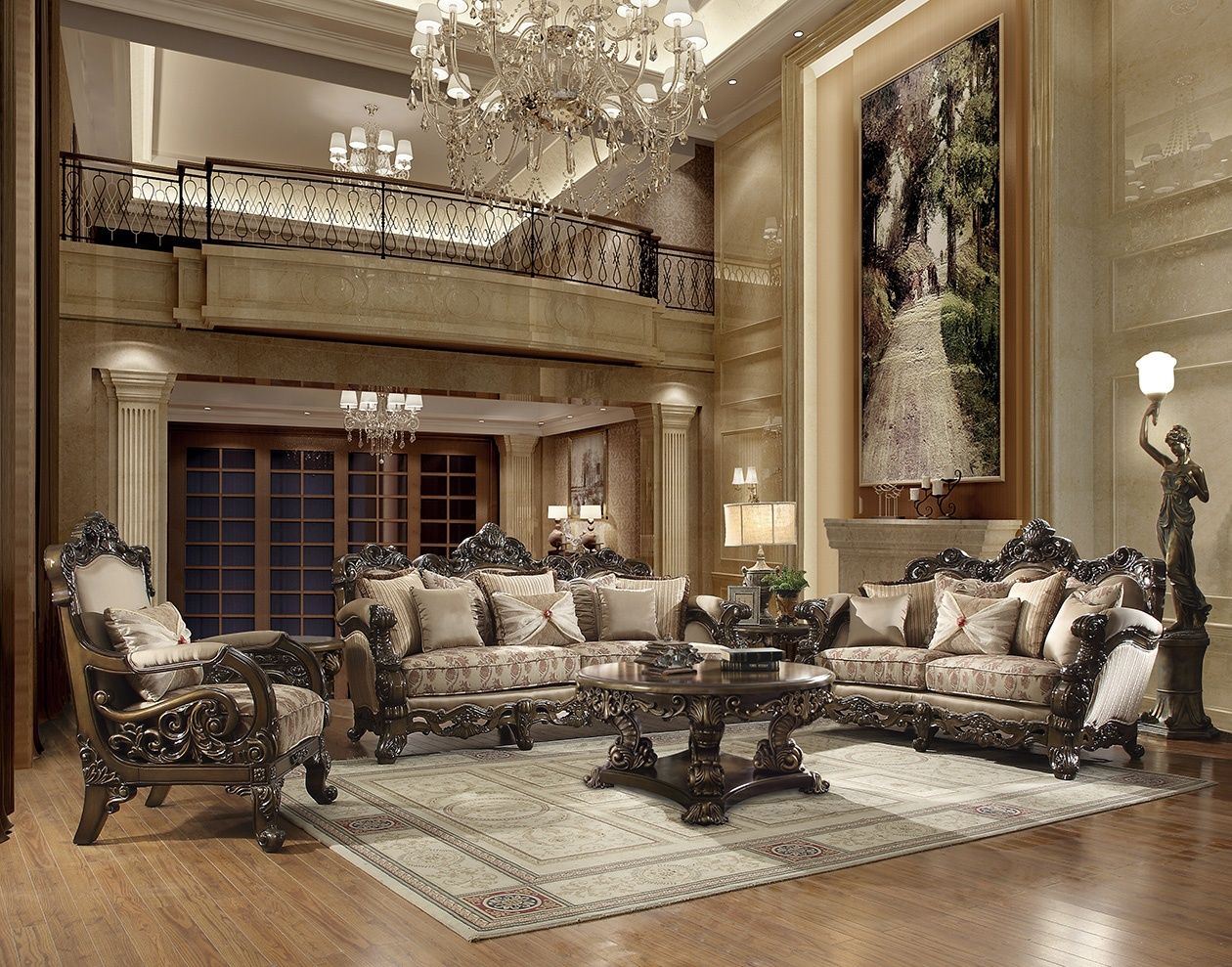 HD-2658 - 3 Piece Sofa Set - Bronze