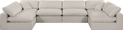 Comfy - 6 Piece Linen Modular Armless Sectional