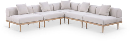 Laguna - 5 Piece 106.5" Upholstered Outdoor Patio Modular Sectional