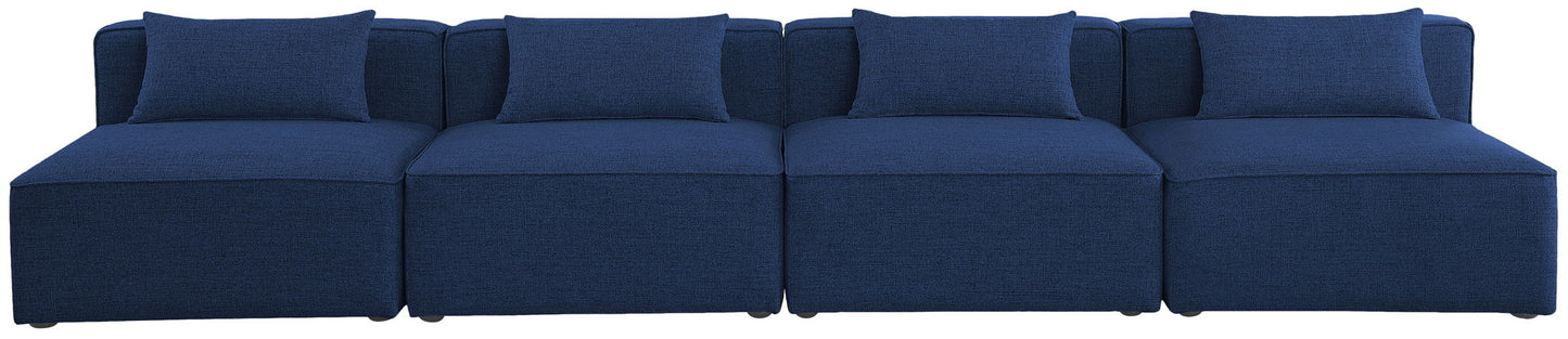 Cube - Linen Modular 4 Seat Armless Sofa