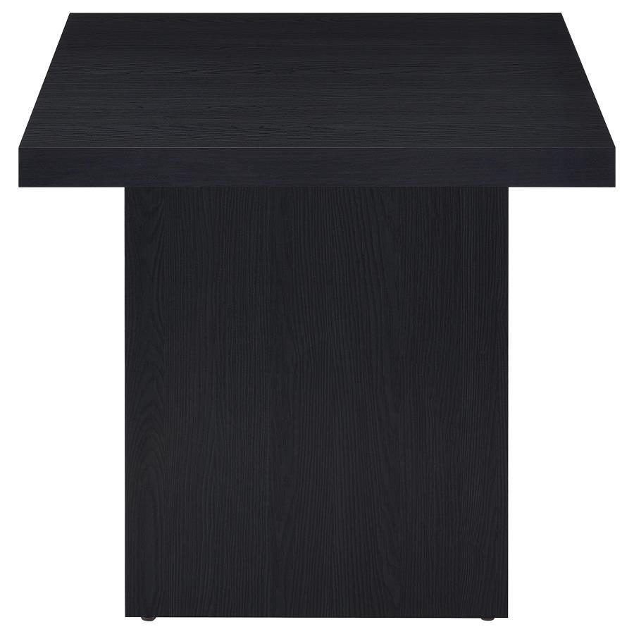 Devar - Square Engineered Laminate End Side Table - Black