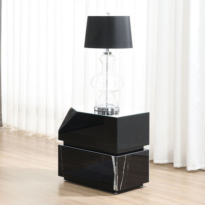 Drisana - End Table - Black Mirrored